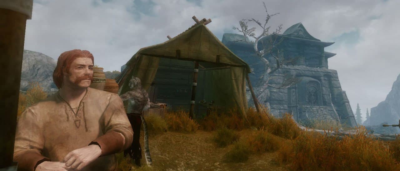 Auryen Morellus, the museum curator, at his outdoor camp