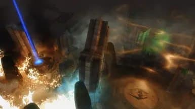 Blackreach glowing pillars during a Legacy quest