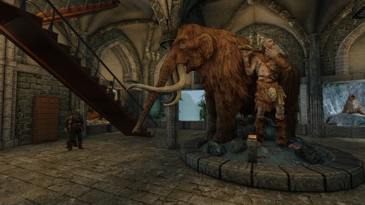 Mammoth diorama in the Hall of Lost Empires